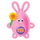 Игрушка из меховых палочек, набор для создания "Пасхальный кролик" + глазки, пенопл.яйцо - Фото 1