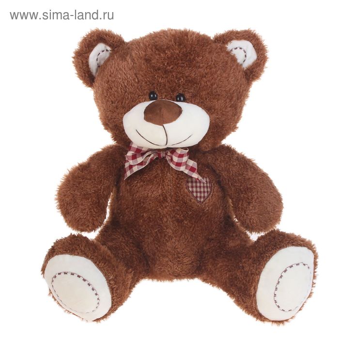 Мягкая игрушка "Медведь бантом и сердцем на груди №1", цвета МИКС - Фото 1