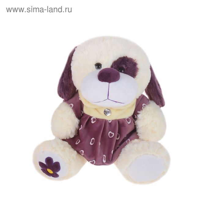Мягкая игрушка "Собака в платье со стразой № 2", цвета МИКС - Фото 1
