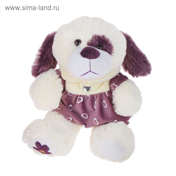 Мягкая игрушка "Собака в платье со стразой № 3", цвета МИКС - Фото 1