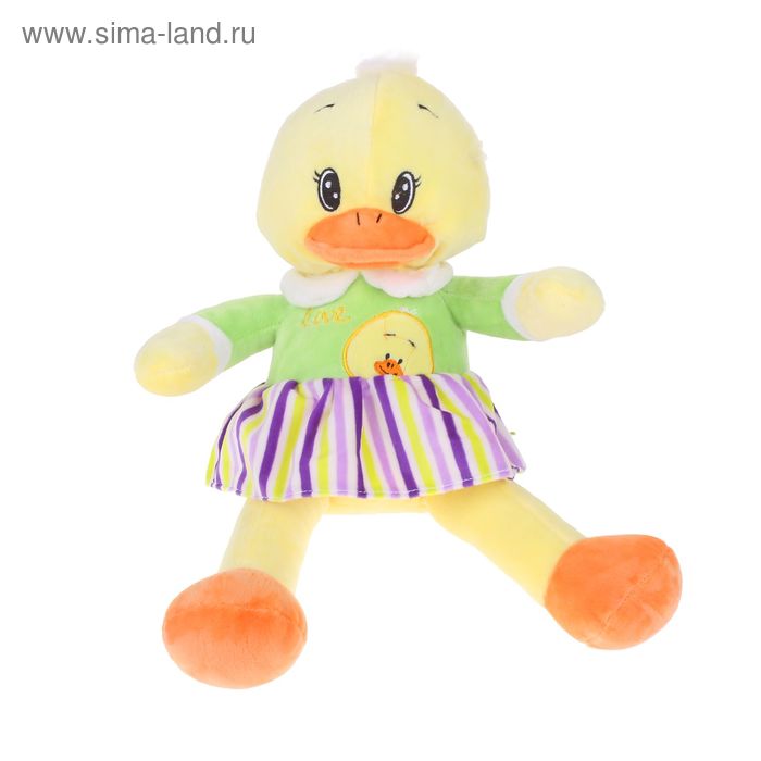 Мягкая игрушка "Утка в полосатом платье № 2", цвета МИКС - Фото 1