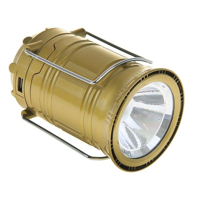 УЦЕНКА Фонарь кемпинговый аккумуляторный, раздвижной, солнечная батарея, 10 х 25 см, микс