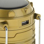 УЦЕНКА Фонарь кемпинговый аккумуляторный, раздвижной, солнечная батарея, 10 х 25 см, микс - Фото 2