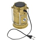 УЦЕНКА Фонарь кемпинговый аккумуляторный, раздвижной, солнечная батарея, 10 х 25 см, микс - Фото 6