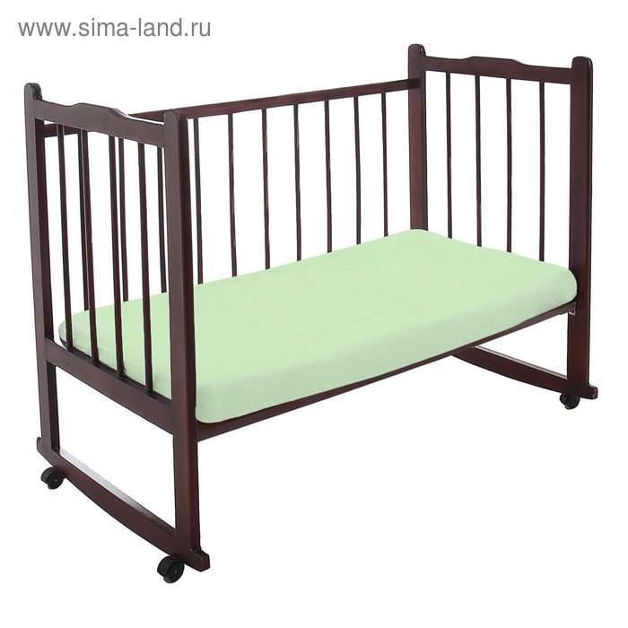 Трикотажная простыня на резинке ФЕЯ, цвет салат, размер 60х120х10 см, 120 гр/м - Фото 1