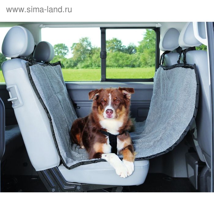 Автомобильная  подстилка Trixie для собак, 1,45 х 1,6 м (серый/черный) - Фото 1