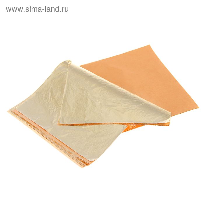 Поталь в книжке, 14 х 14 см, 25 листов, Ferrario, Имитация золота - Фото 1