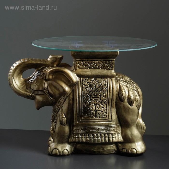 Подставка - стол "Слон" золото ПОЛИСТОУН - Фото 1
