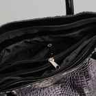 Сумка женская на молнии, 1 отдел, наружный карман, лакированная, цвет серый - Фото 5