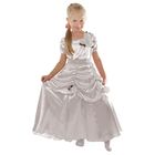 Карнавальное платье "Принцесса 005", р-р 60, рост 110-116 см, цвет белый - Фото 1