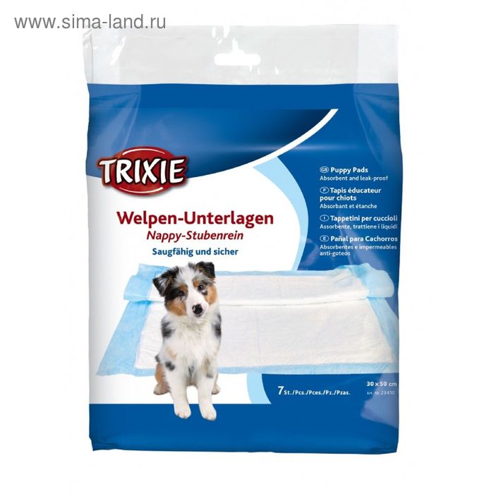 Пеленки Trixie впитывающие для щенков 30 x 50 см, 7 шт. в упаковке - Фото 1