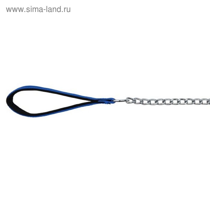 Поводок-цепь Trixie с синей нейлоновой ручкой, 1 м × 2 мм - Фото 1