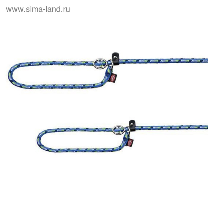 Поводок-полуудавка Trixie Mountain Rope, 1.7 м × 0.8 см (S-M), синий/зелёный - Фото 1