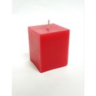 Свеча куб, красный, 5х5.7см - Фото 1