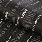 Бумага упаковочная "Газета", черная, 50 х 70 см - Фото 1