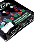 Набор для покера Professional Poker Chips: 100 фишек, 2 колоды карт по 54 шт., металлическая коробка, УЦЕНКА (мятая коробка) - Фото 12