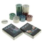 Набор для покера Professional Poker Chips: 100 фишек, 2 колоды карт по 54 шт., металлическая коробка, УЦЕНКА (мятая коробка) - Фото 7