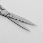 Ножницы маникюрные, широкие, прямые, 10см, цвет серебристый - Фото 2