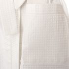 Халат вафельный запашной классический мужской, размер 46, цвет белый, 240 г/м² - Фото 3