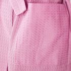 Халат вафельный запашной классический женский, размер 44, рукав 3/4, цвет розовый, 180 г/м² - Фото 3