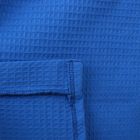 Халат вафельный запашной классический мужской, размер 48, цвет синий, 180 г/м² - Фото 4