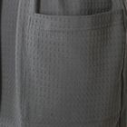 Халат вафельный запашной классический мужской, размер 52, цвет серый, 180 г/м² - Фото 3