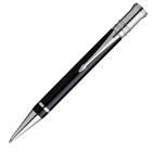 Ручка шариковая Parker Duofold K89 (S0690650) Black PT (M) чернила: черный акрил хром - Фото 1