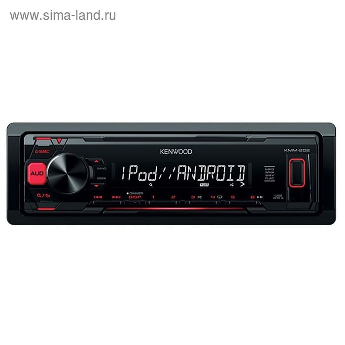 Автомагнитола Kenwood KMM-202 1DIN 4x50Вт - Фото 1