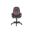 Кресло руководителя CH-826/B+R черный с красными вставками, искусственная кожа - Фото 3