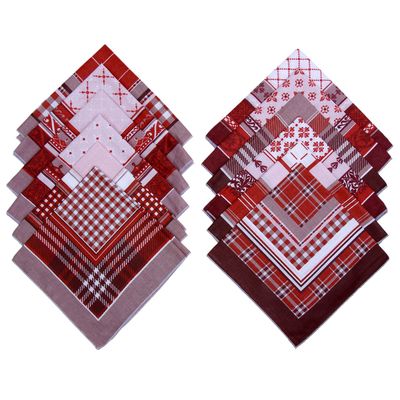 Платки носовые мужские «Этель», размер 30×30 см, 12 шт., коричневые, рисунок МИКС