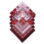 Платки носовые мужские «Этель», размер 30×30 см, 12 шт., коричневые, рисунок МИКС - Фото 3