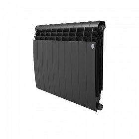 Радиатор биметаллический Royal Thermo BiLiner new/Noir Sable, 500 x 80 мм, 10 секций, черный