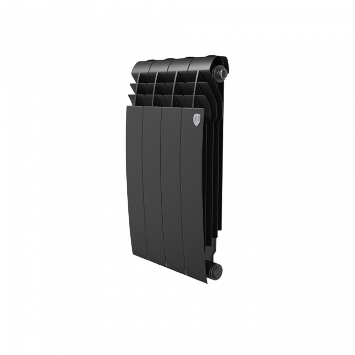 Радиатор биметаллический Royal Thermo BiLiner new/Noir Sable, 500 x 80 мм, 4 секции, черный - Фото 1