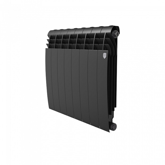 Радиатор биметаллический Royal Thermo BiLiner new/Noir Sable, 500 x 80 мм, 8 секций, черный - Фото 1