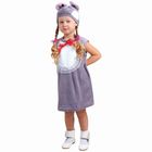 Карнавальный костюм "Мышка" от 1,5-3-х лет, велюр, сарафан, шапка - Фото 1