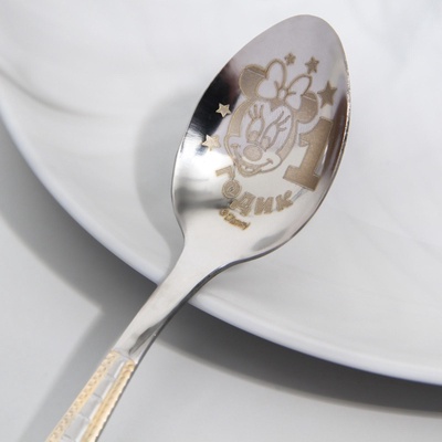 Ложка детская «1 год» (для малышки), 2.3×11 см