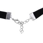 Набор 2 предмета: серьги, чокер «Восхищение», капельки, цвет малиновый в серебре - Фото 2