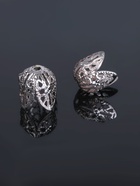 Шапочки для бусин (набор 20 шт.), СМ-051, 11×12 мм, цвет серебро - Фото 4