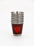 Стопки в чехле «Герб», нержавеющая сталь, набор 6 шт. × 75 мл - Фото 3