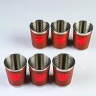 Стопки в чехле «Герб»: нержавеющая сталь, набор 6 шт. × 100 мл - Фото 2