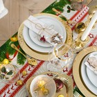 Скатерть "Доляна" Еловые ветви 110х146 см, 100% хлопок, рогожка, 164 г/м2 - Фото 4