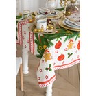 Скатерть "Доляна" Еловые ветви 180х146 см, 100% хлопок, рогожка, 164 г/м2 - Фото 1