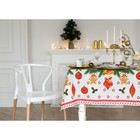 Скатерть "Доляна" Еловые ветви 220х146 см, 100% хлопок, рогожка, 164 г/м2 - Фото 2