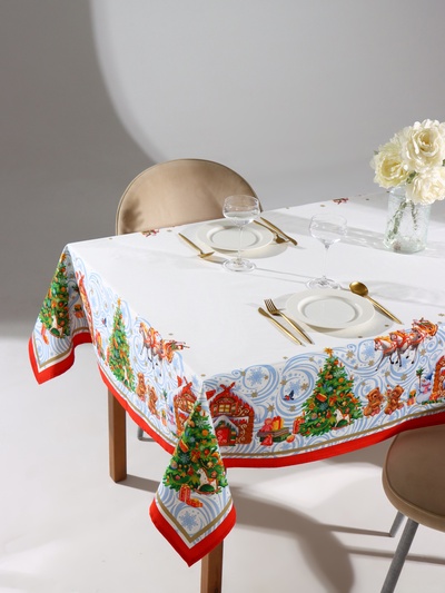 Скатерть новогодняя «Этель. Новогодняя сказка», 150×220 см ±3 см с ГМВО, 100% хлопок