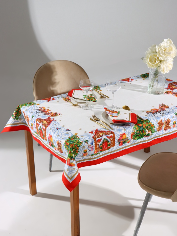 Набор новогодний «Этель. Новогодняя сказка»: скатерть 150×110 см ±3 см, с ГМВО, салфетки 40×40 см, 4 шт.