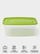 Контейнер для продуктов Полимербыт «Каскад», 1 л, пластик, прозрачный, крышка микс - Фото 2