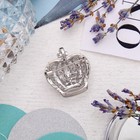 Брошь «Корона» царская, цвет белый в серебре - Фото 2