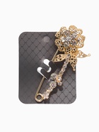 Булавка «Цветок» ажурная композиция, 8 см, белая в золоте - Фото 5