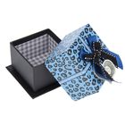 Коробка подарочная "Кружочки", цвет синий, 8,5 х 8,5 х 5,5 см - Фото 2