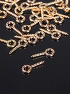 Штифт винтовой для кулона СМ-934, набор 50 шт. 1.2×0.5×0.1 см, цвет золото - Фото 4